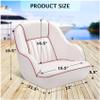 "Comfortable Pontoon Boat Seat with Captain's Bucket Design in White and Red" view 4