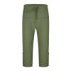 Linen Capris for Men Plus Size Drawstring Tapered Pants Elastic Waist Baggy Crop Pants Casual Summer Ankle Pants Army Green view 4