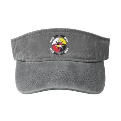 Byoblu Medicine Wheel Native Americans Sport Sun Visor Hats Cotton Ball Caps Empty Top Baseball Sun Cap for Men Women Gray