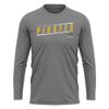East Carolina University Sleek Collegiate Men's Sport Active Long Sleeve Shirt, Charcoal, Small view 1
