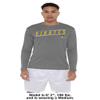 East Carolina University Sleek Collegiate Men's Sport Active Long Sleeve Shirt, Charcoal, Small view 3