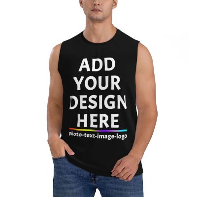 NineFit Basics Custom Sleeveless Shirts for Men,Personalized T Shirts Design Your Own,Custom Tank Tops Add Text/Photo/Logo Small Black