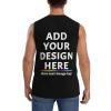 NineFit Basics Custom Sleeveless Shirts for Men,Personalized T Shirts Design Your Own,Custom Tank Tops Add Text/Photo/Logo Small Black view 2