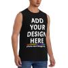 NineFit Basics Custom Sleeveless Shirts for Men,Personalized T Shirts Design Your Own,Custom Tank Tops Add Text/Photo/Logo Small Black view 3