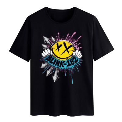 Teen Mens Blink Rock Band 182 T-Shirt Round Neck Short-Sleeve Tees T-Shirts, Cotton Tees Tops for Man M