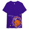 Flow Society Buzzer Beater Youth Athletic Tee Shirt - Lacrosse Shirts - Gym Shirts - Sports Shirts - Activewear - Patterned Purple view 2