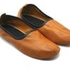Akdam Mens Indoor Leather Slippers Antique Tan Traditional Babouche House Shoes Barefoot Moccasin (Size 7.5) view 2