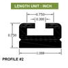 SPI, 40-8, Pair of Black Snowmobile Slide Rail Wearstrips for Arctic Cat & for Yamaha 56" Profile 2 view 2