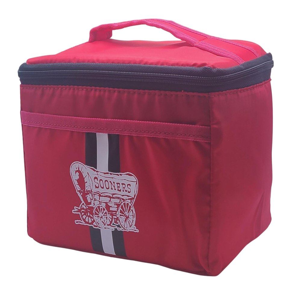 logobrands NCAA Soft Sided 6-Can Cooler Insulated Tote Bag (Oklahoma Sooners)