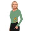 ACTIVE UNIFORMS Women's Under Scrub Tee Crew Neck Long Sleeve T-Shirt (Meadow Green, Large) view 1