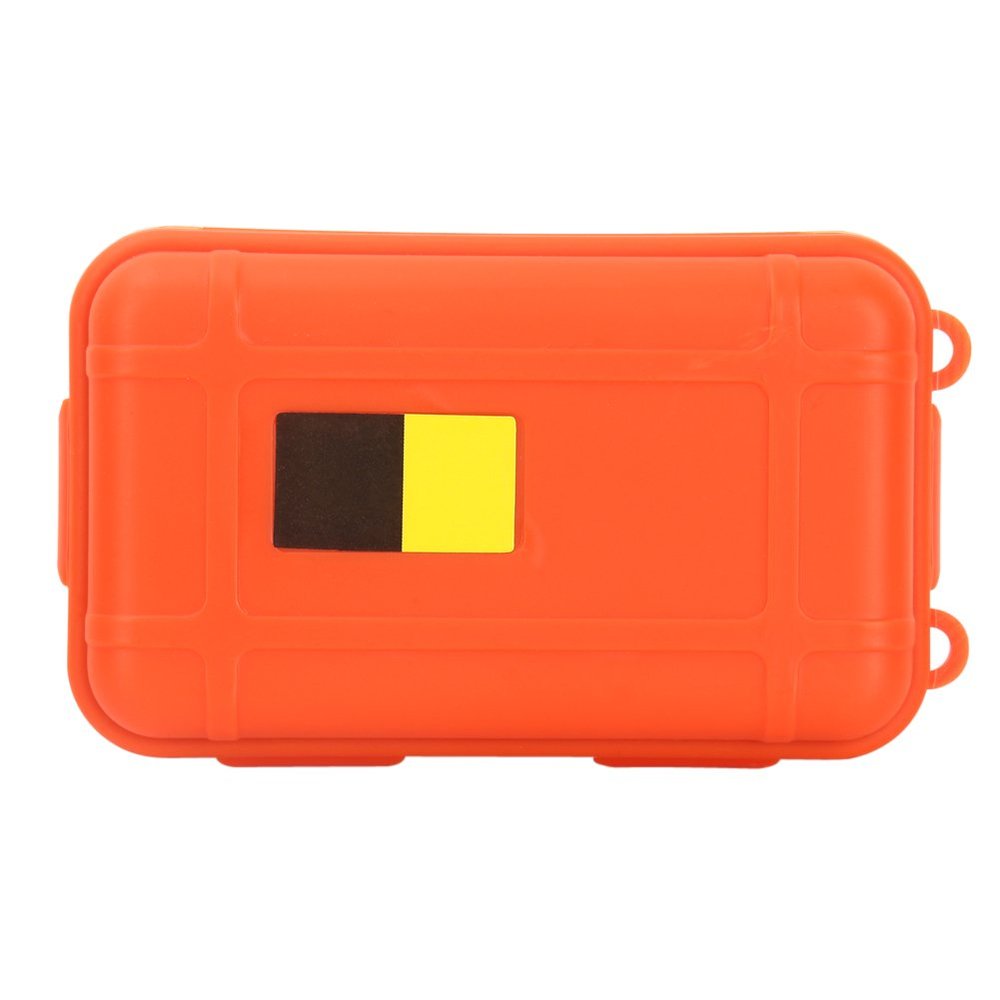 FLEXMAN Plastic Waterproof Outdoor Survival Box, 4.88 X 2.93 X 1.37'Inch Anti Pressure Shockproof Container Box, Survivor Dry Box Protective Case for Camping, Boating, Fishing, Swimming, Kite Boarding