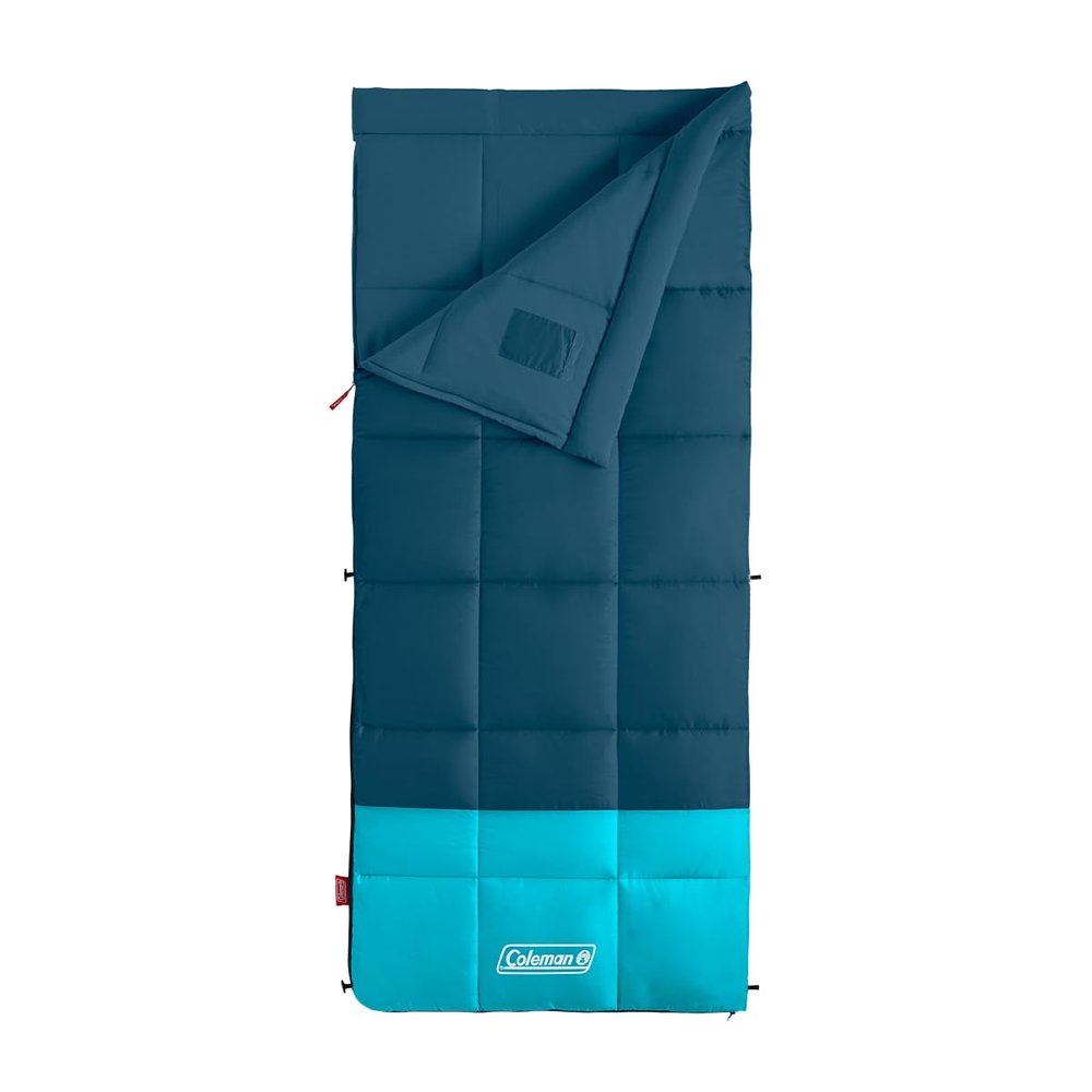 Coleman Kompact 20F/30F/40F Sleeping Bag, Cool-Weather Adult Sleeping Bag with Heat Retention, Stuff Sack, & Snag-Free Zipper, Great for Camping, Sleepovers, Guests & More