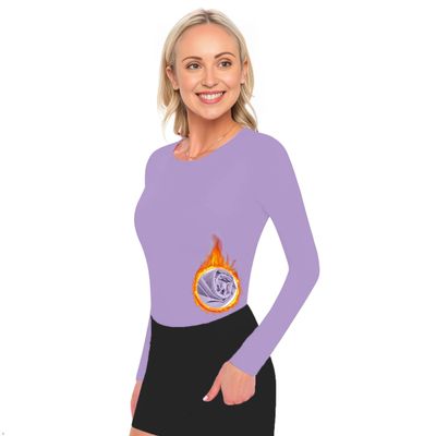 ACTIVE UNIFORMS Women's Under Scrub Tee Crew Neck Long Sleeve T-Shirt (Lavender, Small)
