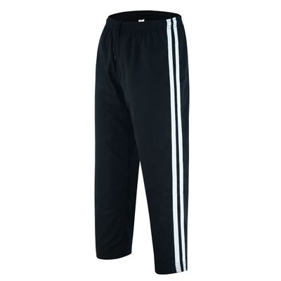 JAGUAR PRO GEAR - Stripped Karate Bottom Pants 8oz Light Weight for MMA Martial Arts Kids Adults Unisex (Black With White Stripes, 5)
