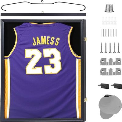1-Pack Vertical Card Display Case + 1-Pack Jersey Frame Display Case