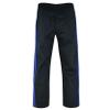JAGUAR PRO GEAR - Stripped Karate Bottom Pants 8oz Light Weight for MMA Martial Arts Kids Adults Unisex (Black With Blue Stripes, 1) view 2