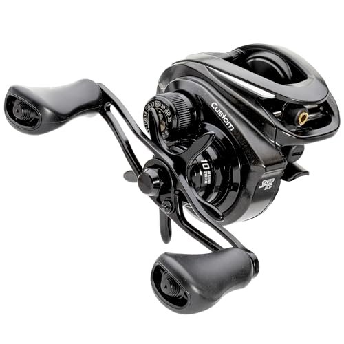 Lews Custom Baitcast Fishing Reel, 9+1 Bearings, 8.3:1 Gear Ratio, Aluminum Frame, ParaMag RX Brake, Carbon Fiber Drag, Right-Hand Retrieve