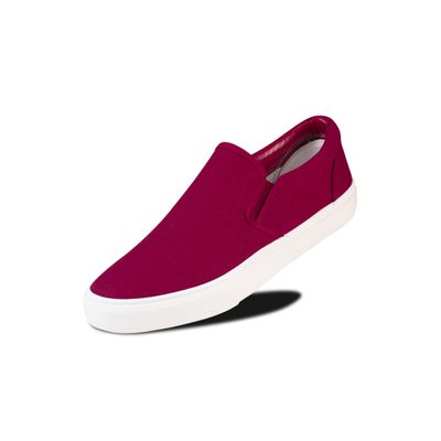 Men's Sneakers Classic Low Top Slip On Shoes Wide Canvas Skate Loafers Sneakers with Soft Insole Causal Dress Shoes for Men Comfortable Walking Shoes Slip on Sneakers for Men, Maroon, 11