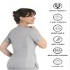 Maevn Matrix Womens Curved Mock Wrap Stretchy Medical Scrub Top view 4