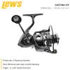Lews Custom Lite Spinning Fishing Reel, 10+1 Stainless Steel Ball Bearings, Size 100 Reel, 5.6:1 Gear Ratio, Right or Left-Hand Retrieve, Carbon Grey view 2