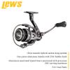 Lews Custom Lite Spinning Fishing Reel, 10+1 Stainless Steel Ball Bearings, Size 100 Reel, 5.6:1 Gear Ratio, Right or Left-Hand Retrieve, Carbon Grey view 4