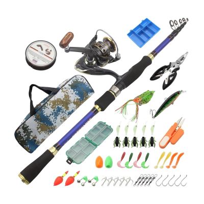 Fishing Rod Fishing Rod And Reel Combination, Carbon Shrinkage Short Knuckle Road Sub Rod Spinning Wheel Set Foldable Portable Fishing Tackle Telescoping Fishing Rod Kit Fishing Rod And Reel Combo(Fis