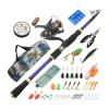 Fishing Rod Fishing Rod And Reel Combination, Carbon Shrinkage Short Knuckle Road Sub Rod Spinning Wheel Set Foldable Portable Fishing Tackle Telescoping Fishing Rod Kit Fishing Rod And Reel Combo(Fis view 1