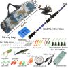 Fishing Rod Fishing Rod And Reel Combination, Carbon Shrinkage Short Knuckle Road Sub Rod Spinning Wheel Set Foldable Portable Fishing Tackle Telescoping Fishing Rod Kit Fishing Rod And Reel Combo(Fis view 2