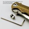 UPFIST 1 Set Kwik Thumb Stud Fits for Buck 110, Rose Gold Custom CNC Steel Knife Screw with Wrench view 4