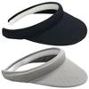2 Pack Sun Visor Hats Women Men Clip On Wide Brim Visors Hat Outdoor Sports Golf Beach Travel Tennis Caps (Black+Grey) view 1