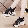 Generic Comfortable Working Nurse Shoes For Women Open Toe Sandals For Women Sandasls Summer Dressy Air Cushion Orthopedic Diabetic Walking Wedge Sneaker , 6.5, Black view 4