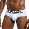 JOCKMAIL Mens Briefs Underwear Mens Cotton Briefs Moisture Wicking Underpants Soft Breathable Men Briefs (US, Alpha, Large, Regular, Regular, White+Navy) view 3