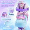 2PM SPORTS Kids Inline Skates for Girls Ages 4-8 8-12 6-12 5-8 10-12 with Light Up Wheels, Adjustable Girls Roller Skates Blades for Kid Women Beginner Youth Indoor Size 11C 1 2 3 4 5 6 7 8 Snowflakes view 3