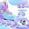 2PM SPORTS Kids Inline Skates for Girls Ages 4-8 8-12 6-12 5-8 10-12 with Light Up Wheels, Adjustable Girls Roller Skates Blades for Kid Women Beginner Youth Indoor Size 11C 1 2 3 4 5 6 7 8 Snowflakes view 4