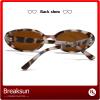 Breaksun Retro Oval Sunglasses for Women Men Fashion Small Oval Sunglasses 90s Vintage Shades (Black/Grey+Yellow Tortoise/Brown) view 4