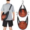 HEDUGO Single Ball Bag with Zipper Pocket Mesh Shoulder Bag with Buckle Clip Sport Equipment Storage Net for Carrying Multiple Sports - Basketball, Soccer, Volleyball, Rugby & More view 1