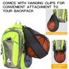 HEDUGO Single Ball Bag with Zipper Pocket Mesh Shoulder Bag with Buckle Clip Sport Equipment Storage Net for Carrying Multiple Sports - Basketball, Soccer, Volleyball, Rugby & More view 3