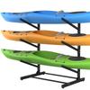 TPHUC Adjustable Kayak Storage Rack, Freestanding Sup Storage Stand, Weatherproof Canoe Holder, Heavy Duty Paddleboard Bracket, Surfboard Bracket for Indoor, Outdoor, Garage, Shed, Dock (3 Levels) view 1