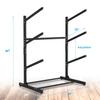 TPHUC Adjustable Kayak Storage Rack, Freestanding Sup Storage Stand, Weatherproof Canoe Holder, Heavy Duty Paddleboard Bracket, Surfboard Bracket for Indoor, Outdoor, Garage, Shed, Dock (3 Levels) view 2