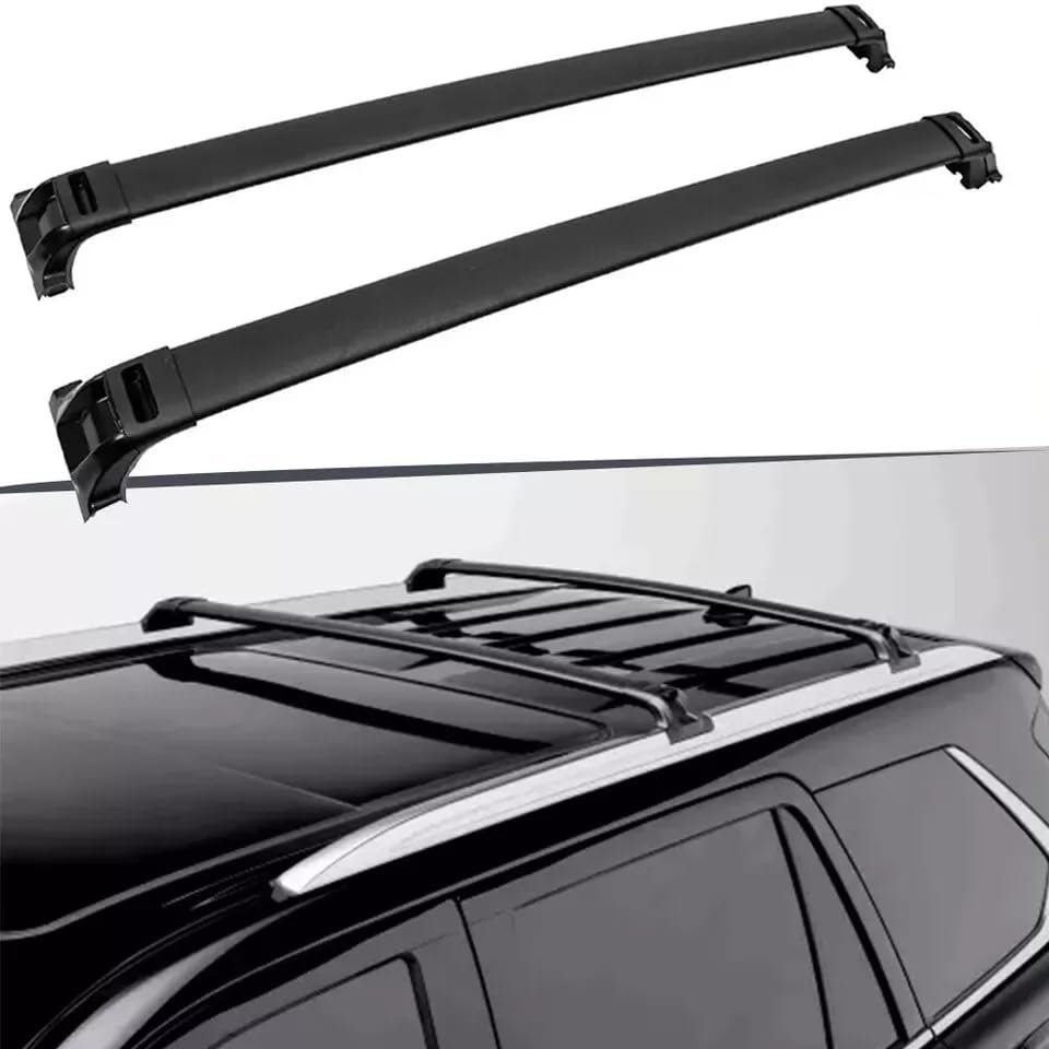 YHELI 2PCS Aluminum Crossbar roof Rails Fits for Sequoia 2023 2024 Cross Bar Roof Rack, black, nfbd38