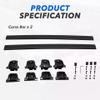YHELI 2PCS Aluminum Crossbar roof Rails Fits for Sequoia 2023 2024 Cross Bar Roof Rack, black, nfbd38 view 2