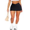 OZICERD High Waisted Golf Skort Tennis Skirt for Women Bodycon Mini Skirt Short Pickleball Athletic Skirt with Shorts Black M view 1