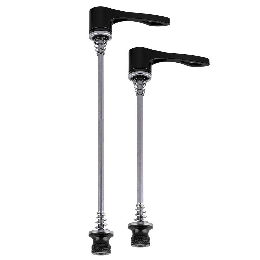 RiToEasysports 1 Pair Quick Release Skewers Axle,157MM 197MM Aluminum Alloy Quick Release Skewer Set for Road (Black)