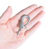 Generic 2/4Pcs Fixed Snap Hook, Stainless Steel 316 Mini Directional Hook with Fixed Ring Boat Rigging Quick Release Fixing Buckle (56mm(0#)-4Pcs), sliver view 2