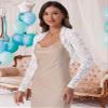 Allegra K Floral Lace Bolero Shrug for Women Elegant Long Sleeve Sheer Cropped Lace Cardigan Large White view 4