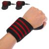 PATIKIL Wrist Brace, 2 Pcs Lifting Wrist Wraps Wrist Brace for Tunnel Gym Straps for Men Women Weightlifting Powerlifting, Red view 1