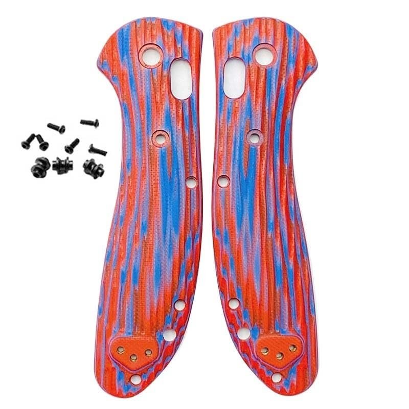 UPFIST 1 Pair Handle Patch Fits for Griptilian 551, G10 Scales Handle with 3 Sets Support Shaft Screws Accessory