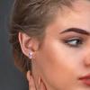 925 Sterling Silver 4th of July USA Flag Earrings Studs Cowgirl Hat Round Peace Sign Eagle American Flag Stud Earrings for Women Red White Blue Ear Studs Independence Day Patriotic Jewelry Gifts (Eagle Head Flag Earrings) view 2