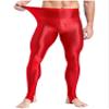 easyforever Men's High Waist Stirrup Leggings Tummy Control Compression Pants Workout Yoga Tights Red Large view 2