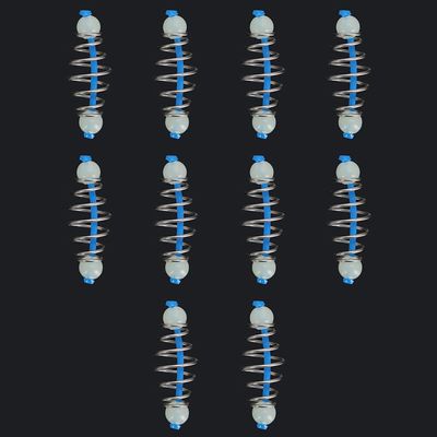 TopHomer 10 Pcs Fishing Feeder Basket Stainless Steels Fishing Bait Cage Portable Carp Fishing Feeder Outdoor Fish Accessories Easy to Use(Small - Luminous Beads Blue Core)